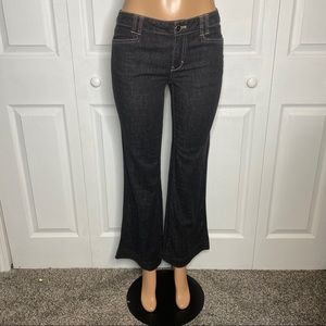 WHBM Black Noir Trouser Leg Jeans Size 4S